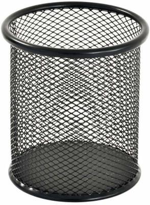 EBOFAB 1 Compartments Metal Multipurpose Metal Hollow Out Desktop Storage Organizer(Black)