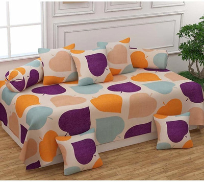 CASTIQA Polycotton Floral Diwan Set(Multicolor)
