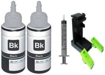 PTT Black Ink With Suction Tool Kit For Cartridge For Use in HP 805, 682, 678, 803, 680, 802, 21, 22, 56, 57, 818, 901, 702, 703, 860, 861 & Canon 830, 831, 740, 741, 89, 99, 40, 41 PRINTER Black Ink Cartridges (PACK OF 1SET) Black Ink Toner