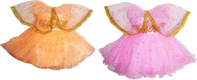 any time fashion Baby Girls Midi/Knee Length Party Dress(Multicolor, Sleeveless)