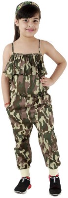 Kids Cave Printed Girls Jumpsuit