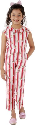 Kids Cave Striped Girls Jumpsuit