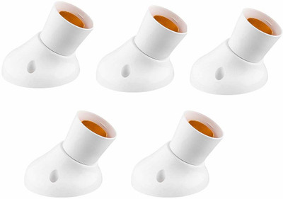 Electro Factory Angle Holder Bulb lamp Holder for Home Plastic Light Socket(Pack of 5)