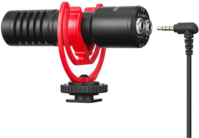 BOYA BY-MM1+ Super-Cardioid Shotgun Mic with Real Time Monitoring Camera Microphone Microphone