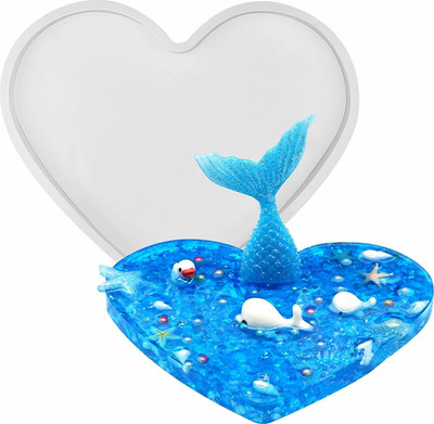 Snoogg Silicone Fondant & Gum paste Mould Resin Molds 4 inch Heart Shape pack of 1 molds(Pack of 1)