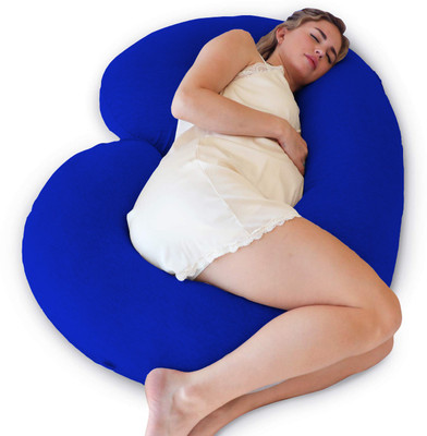 WILD MINT Microfibre Pregnancy Pillow Pack of 1 Solid Premium quality C Shaped(Royal Blue)
