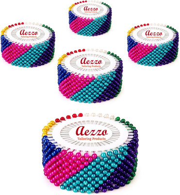 Aezzo Plastic, Stainless Steel  Pins(Set Of 2400, Multicolor)