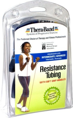 Theraband Professional with Soft Grip Handles Resistance Tube(Blue)