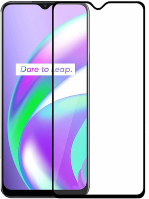 TINGTONG Edge To Edge Tempered Glass for Realme C12(Pack of 1)