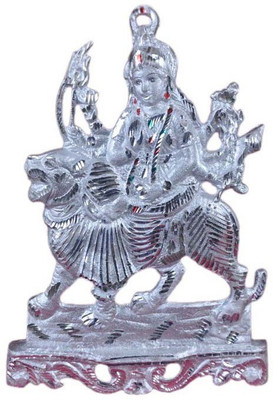 Shoppingrox Goddess Durga God Idol in White Metal Decorative Showpiece  -  28 cm(Metal, Silver)