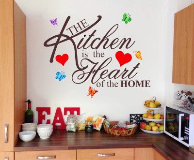 DivineDesigns 51 cm Kitchen is the Heart of Home Wall Sticker Self Adhesive Sticker(Pack of 1)