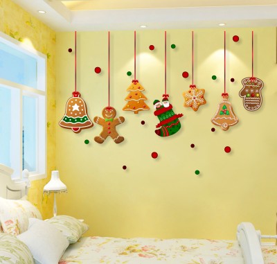 DivineDesigns 61 cm Christmas Bells Wall Sticker Self Adhesive Sticker(Pack of 1)