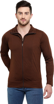 Adorbs Solid Men Polo Neck Brown T-Shirt