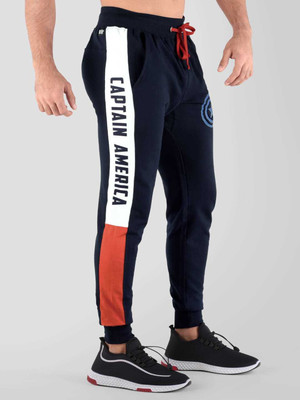 The Souled Store Captain America Graphic Print Men Multicolor Track Pants