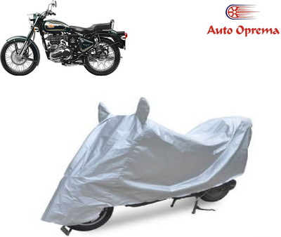 Auto Oprema Waterproof Two Wheeler Cover for Universal For Bike(Bullet 500, Silver)