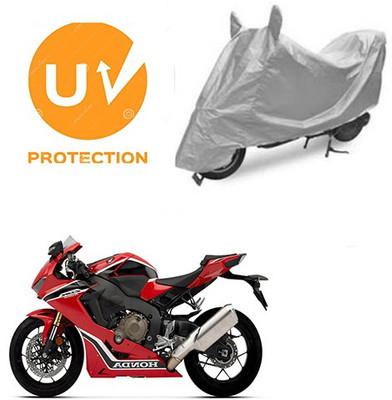 MOTOWORLD Waterproof Two Wheeler Cover for Honda(CBR 1000RR, Grey)