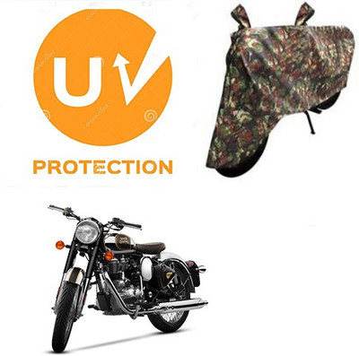SANJU Waterproof Two Wheeler Cover for Royal Enfield(Classic Chrome, Multicolor)