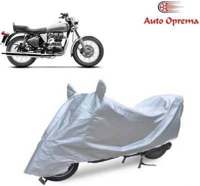 Auto Oprema Waterproof Two Wheeler Cover for Universal For Bike(Bullet 350, Silver)