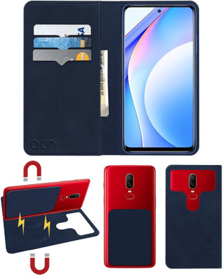ACM Flip Cover for Xiaomi Redmi Note 9 Pro 5G(Blue, Cases with Holder, Pack of: 1)