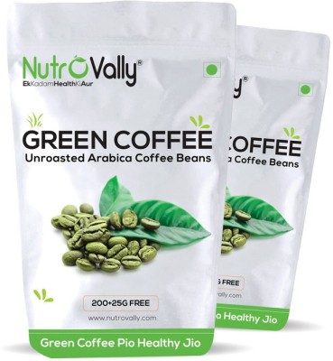 NutroVally green coffee beans for weight loss A Unroasted Instant Coffee(2 x 225 g, Green Coffee Flavoured)