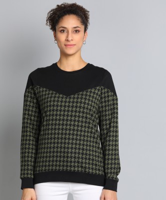TRUFIT Full Sleeve Self Design Women Sweatshirt