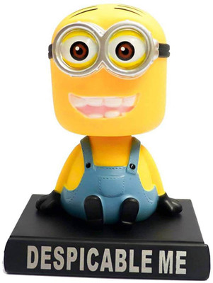 Quirkmall Minions Despicable Me Phone Holder Car Decoration Bobblehead(Yellow)