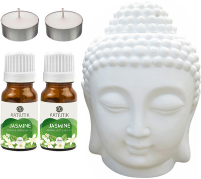 Aatiutik Jasmine, Tlight Buddha Head Diffuser Set AT-2TL_2JAS(5 x 4 ml)