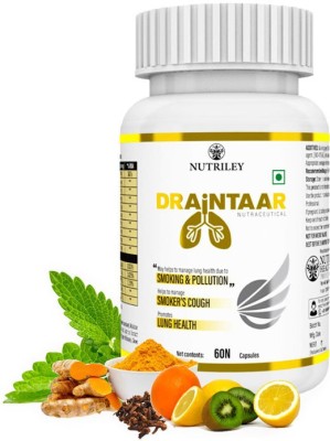 CRD Ayurveda Daintaar Lungs Health Detox Cleaner Anti-Smoking Capsules with Vitamin C (60 Caps)(60 Tablets)