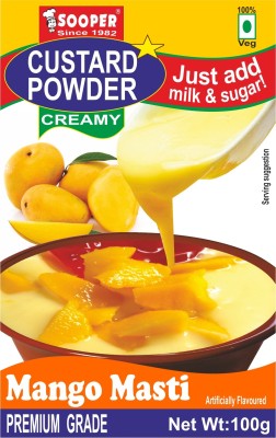 SOOPER CUSTARD POWDER MANGO MASTI 100g x 4 PACKS Custard Powder(4 x 100 g)