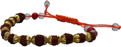 Mahant Ji Brass, Wood, Crystal, Dori Beads Gold-plated Armlet(Pack of 4)