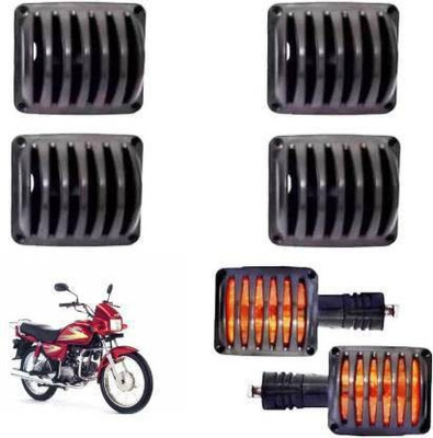 IMAD TRADING Black Plastic Splendor Indicator Grill Bike Headlight Grill(Black)