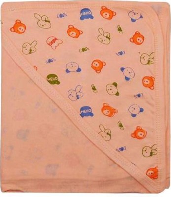 Sanchi Creation Printed Double Hooded Baby Blanket for  Mild Winter(Cotton, Multicolor)