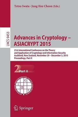 Advances in Cryptology - ASIACRYPT 2015(English, Paperback, unknown)