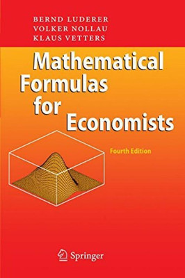 Mathematical Formulas for Economists(English, Paperback, Luderer Bernd)