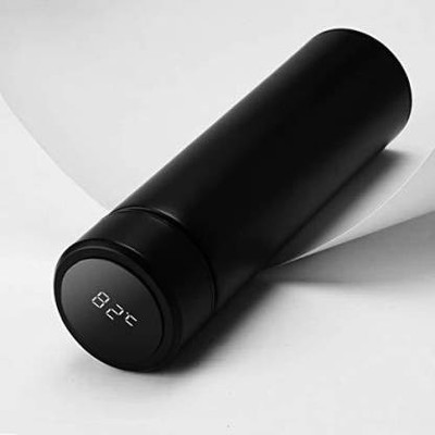 Ehouseall Store LED temperature water bottle display LED indicator water bottle hot & cool 500 ml Flask(Pack of 1, Black, Steel)