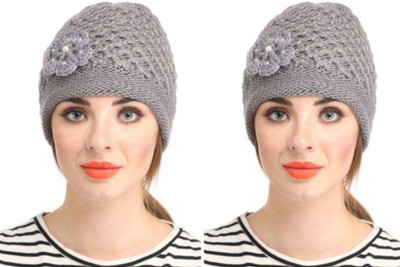 Aivira Solid Beanie Cap(Pack of 2)