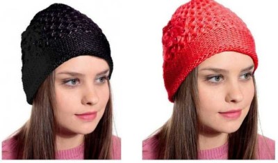 Eliq Woven Beanie Cap(Pack of 2)