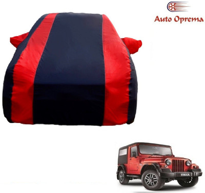 Auto Oprema Car Cover For Mahindra Thar (With Mirror Pockets)(Blue, Red)