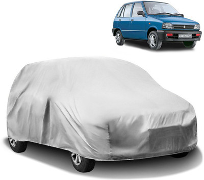 HMS Car Cover For Maruti 800 (Without Mirror Pockets)(Silver)