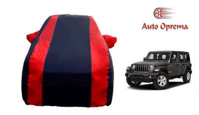 Auto Oprema Car Cover For Mahindra Jeep (With Mirror Pockets)(Blue, Red)