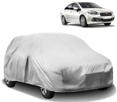 AutoRetail Car Cover For Fiat Linea (Without Mirror Pockets)(Silver)