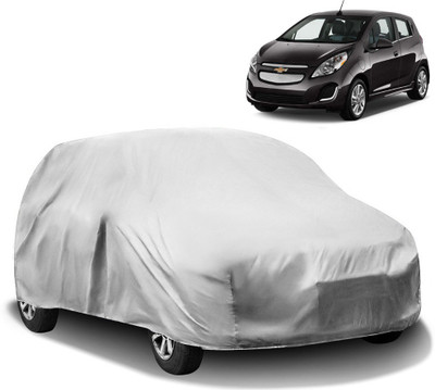 AutoRetail Car Cover For Chevrolet Beat (Without Mirror Pockets)(Silver)