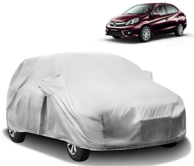 AutoRetail Car Cover For Honda Amaze (With Mirror Pockets)(Silver)