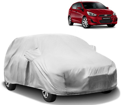 HMS Car Cover For Hyundai Accent (With Mirror Pockets)(Silver)
