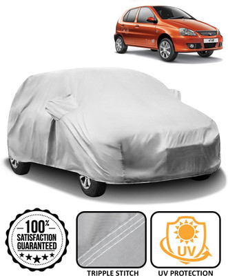 CARNNEST Car Cover For Tata Indica V2 (With Mirror Pockets)(Silver)