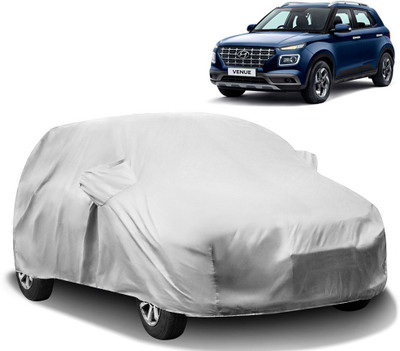 CARNNEST Car Cover For Hyundai Venue (With Mirror Pockets)(Silver)