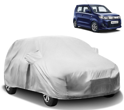 AutoRetail Car Cover For Maruti Wagon R 1.0 (With Mirror Pockets)(Silver)