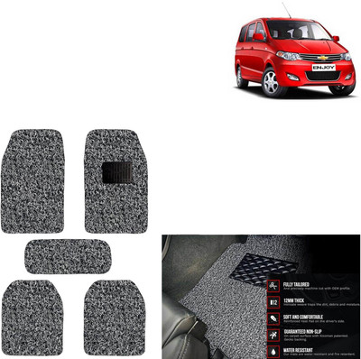aksmit PVC Standard Mat For  Chevrolet Enjoy(Grey, Black)