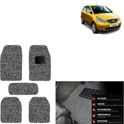 aksmit PVC Standard Mat For  Tata Vista(Grey, Black)