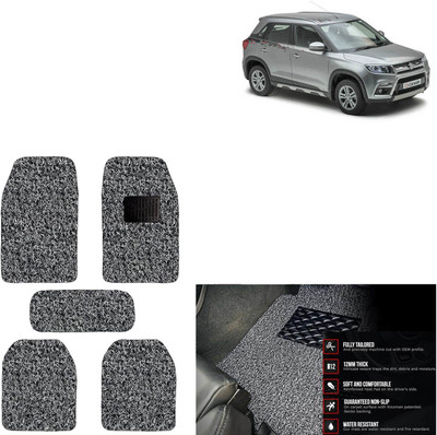 aksmit PVC Standard Mat For  Maruti Suzuki Vitara Brezza(Grey, Black)